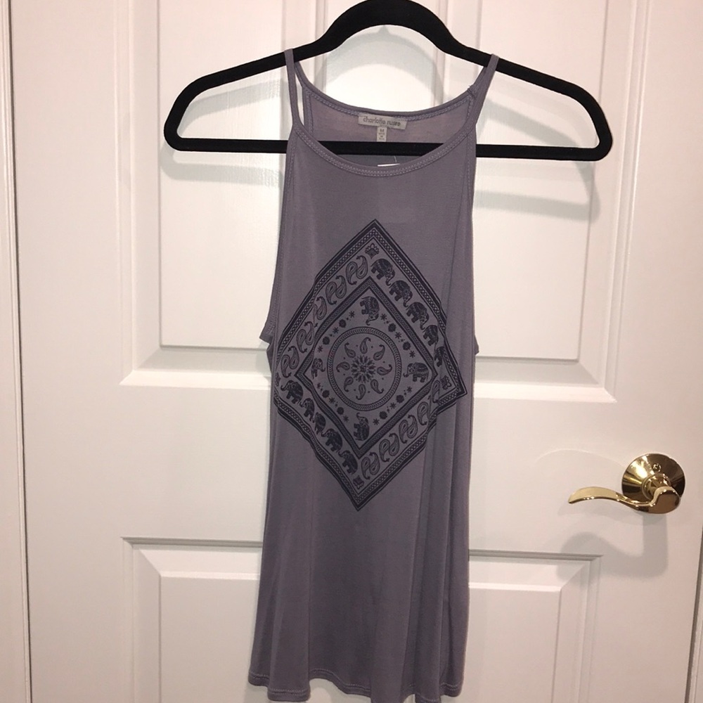 Tank top with graphic design